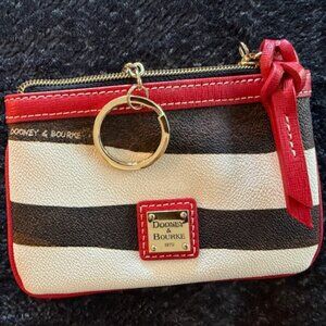 Dooney & Bourke Coin Purse w/Keychain Zebra Stripe